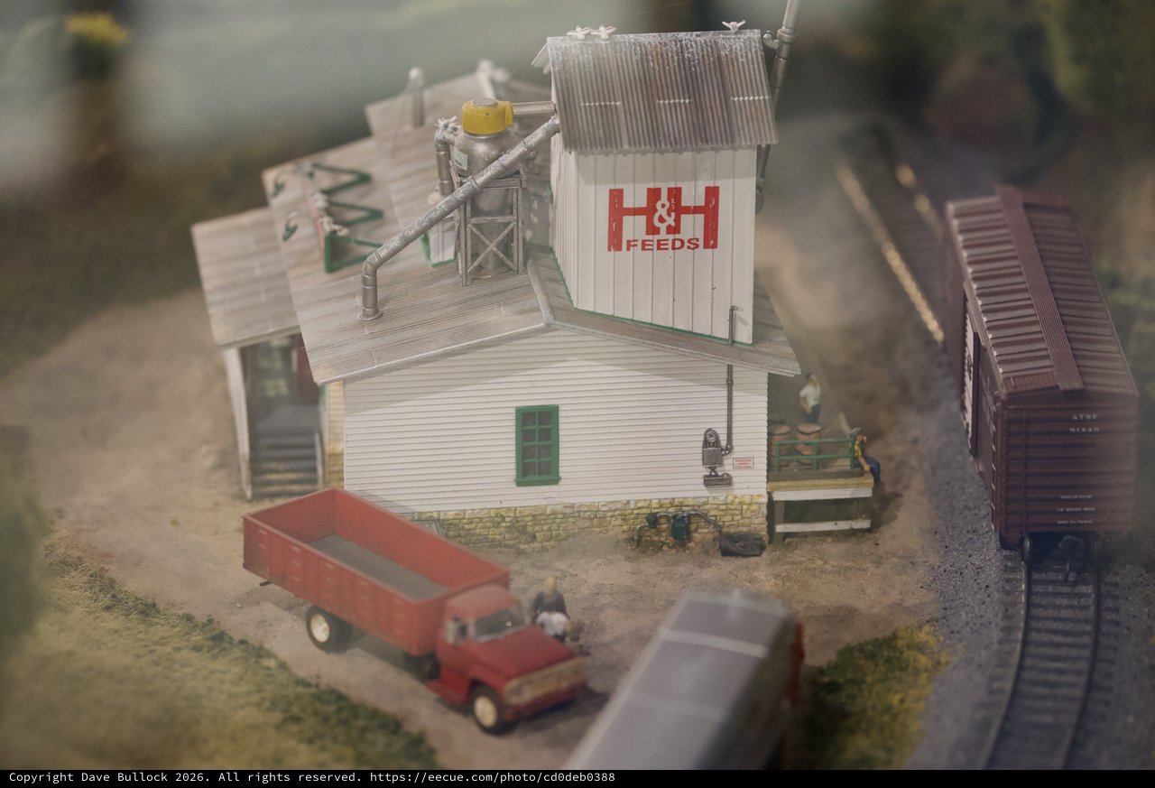 H&H Feeds Model Railroad Diorama in Miniature Detail