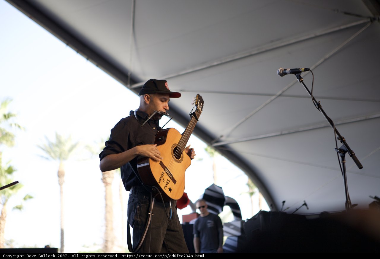 Tom Morello Jams on Stage at Coachella Music Festival