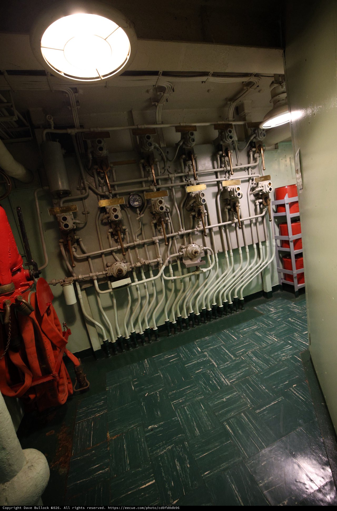 Engine Room Control Panel on USS Hornet Aircraft Carrier