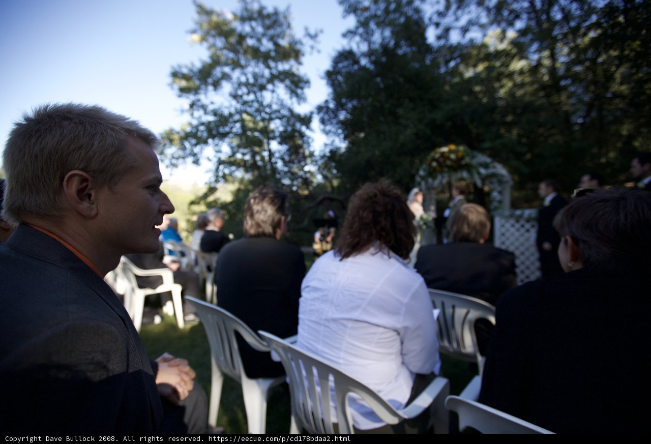 Wedding Guests Relaxing Outdoors