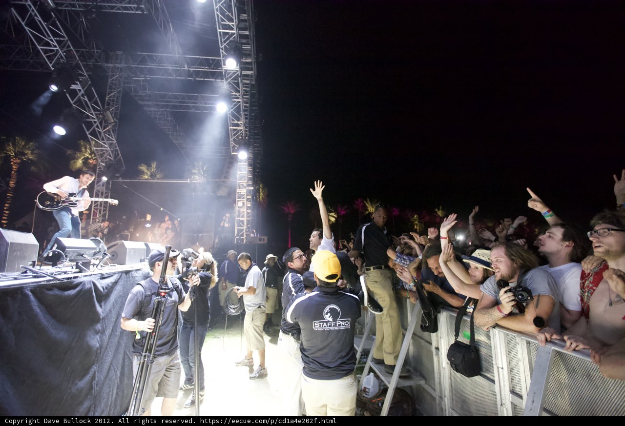 Nighttime Crowd at Coachella Concert