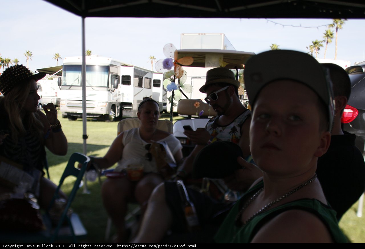 Relaxing under the Tent