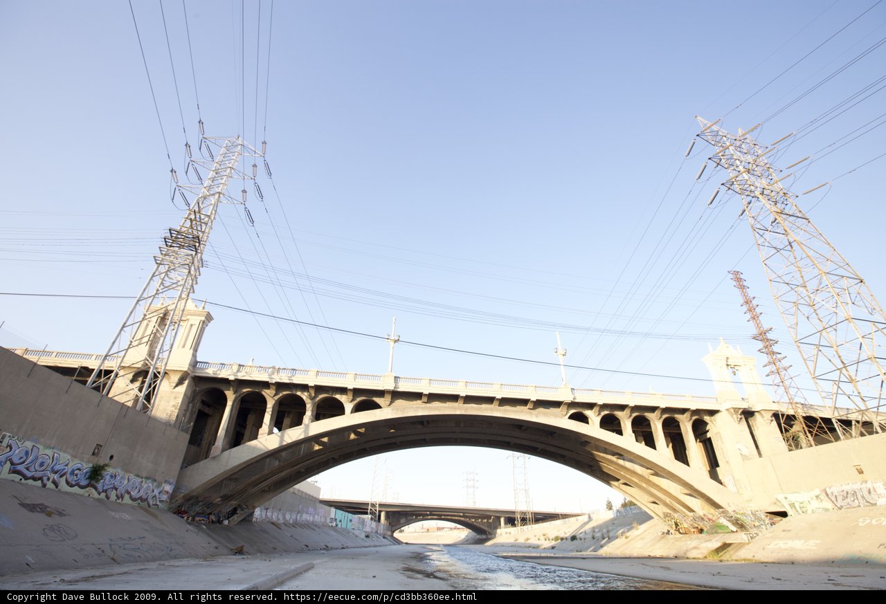 Graffiti-adorned Arch Bridge over LA River