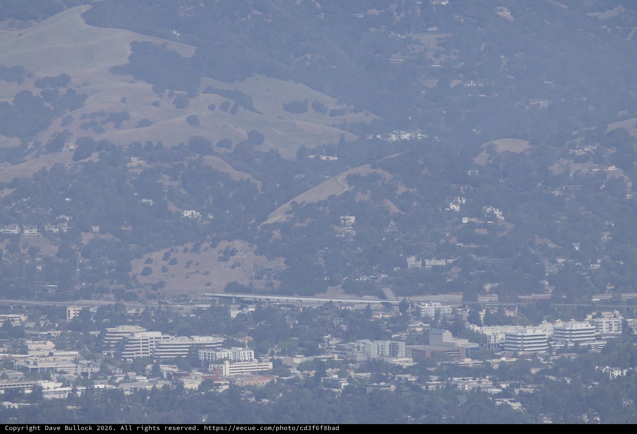 Hazy East Bay Hills Vista from Mount Diablo