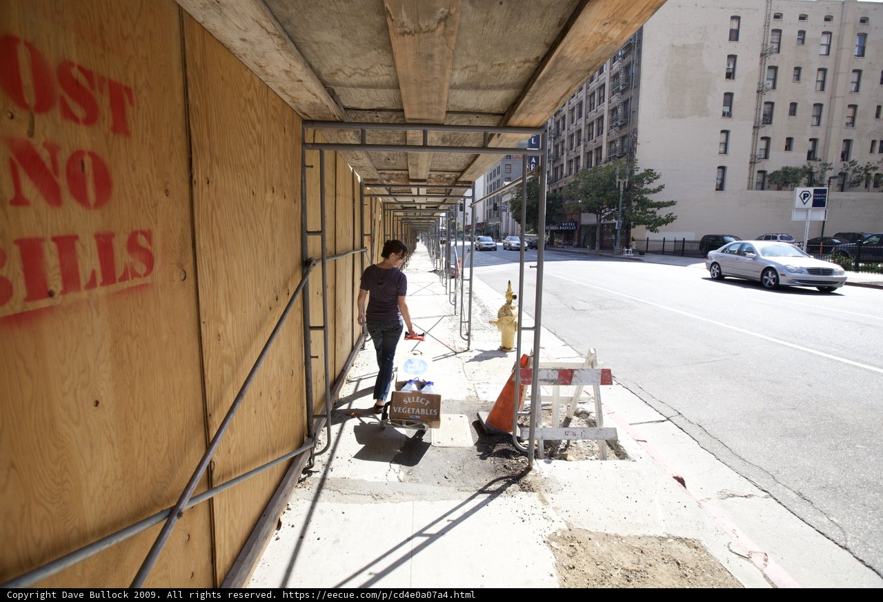 Construction Worker at Plywood Site