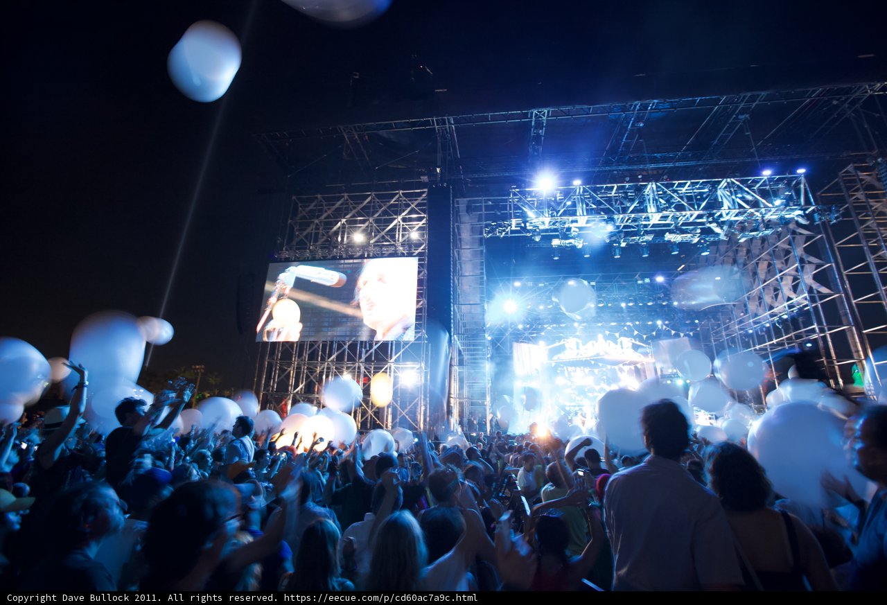 Balloons in the Air at Coachella Concert
