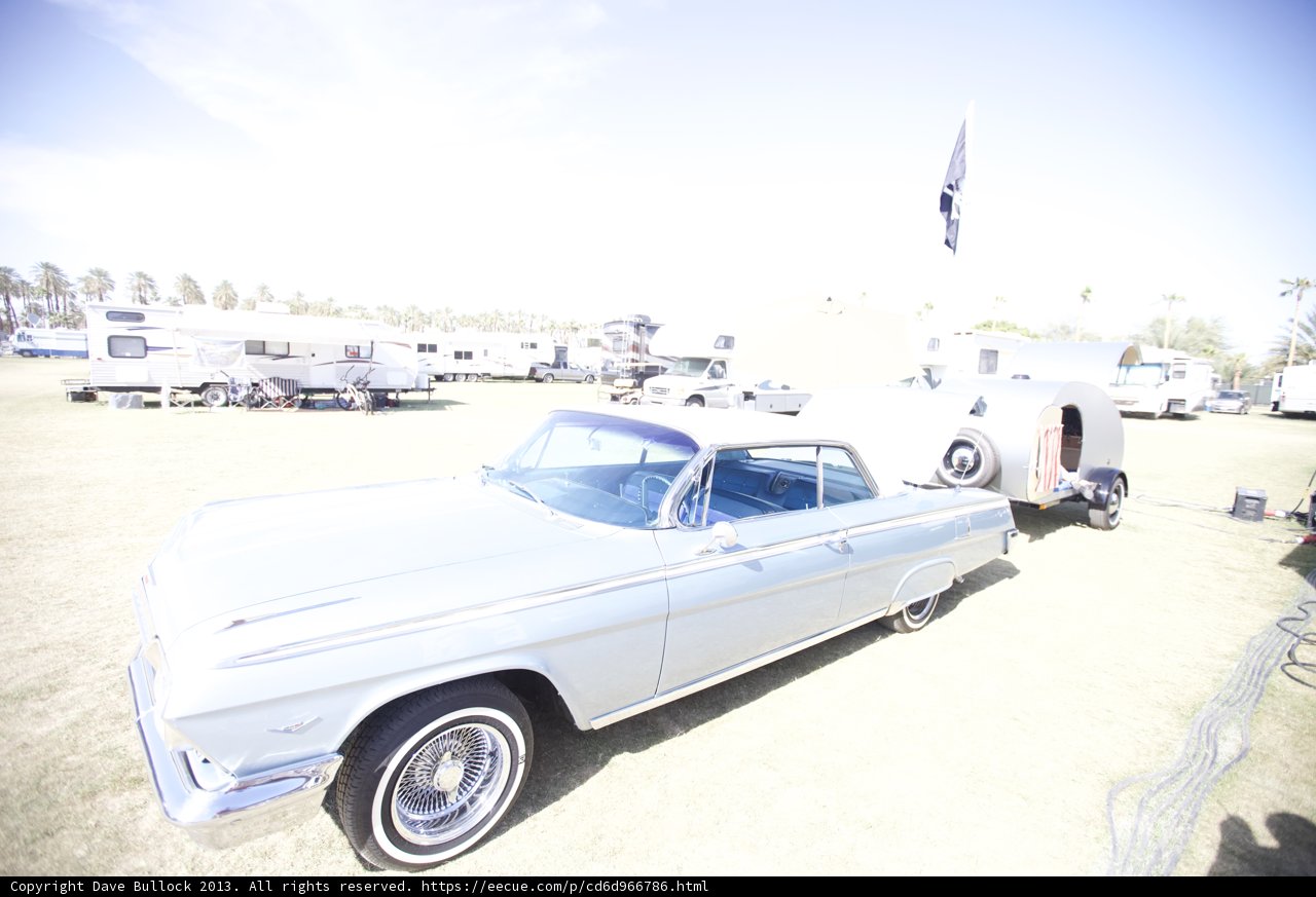 Vintage Car and Trailer in the Field