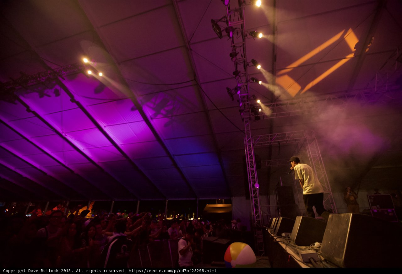 Purple Spotlight on the Rocking Man