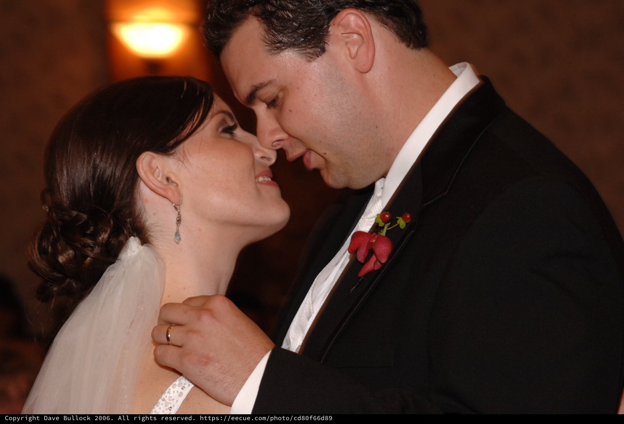 Bride and Groom Share Intimate First Dance Moment