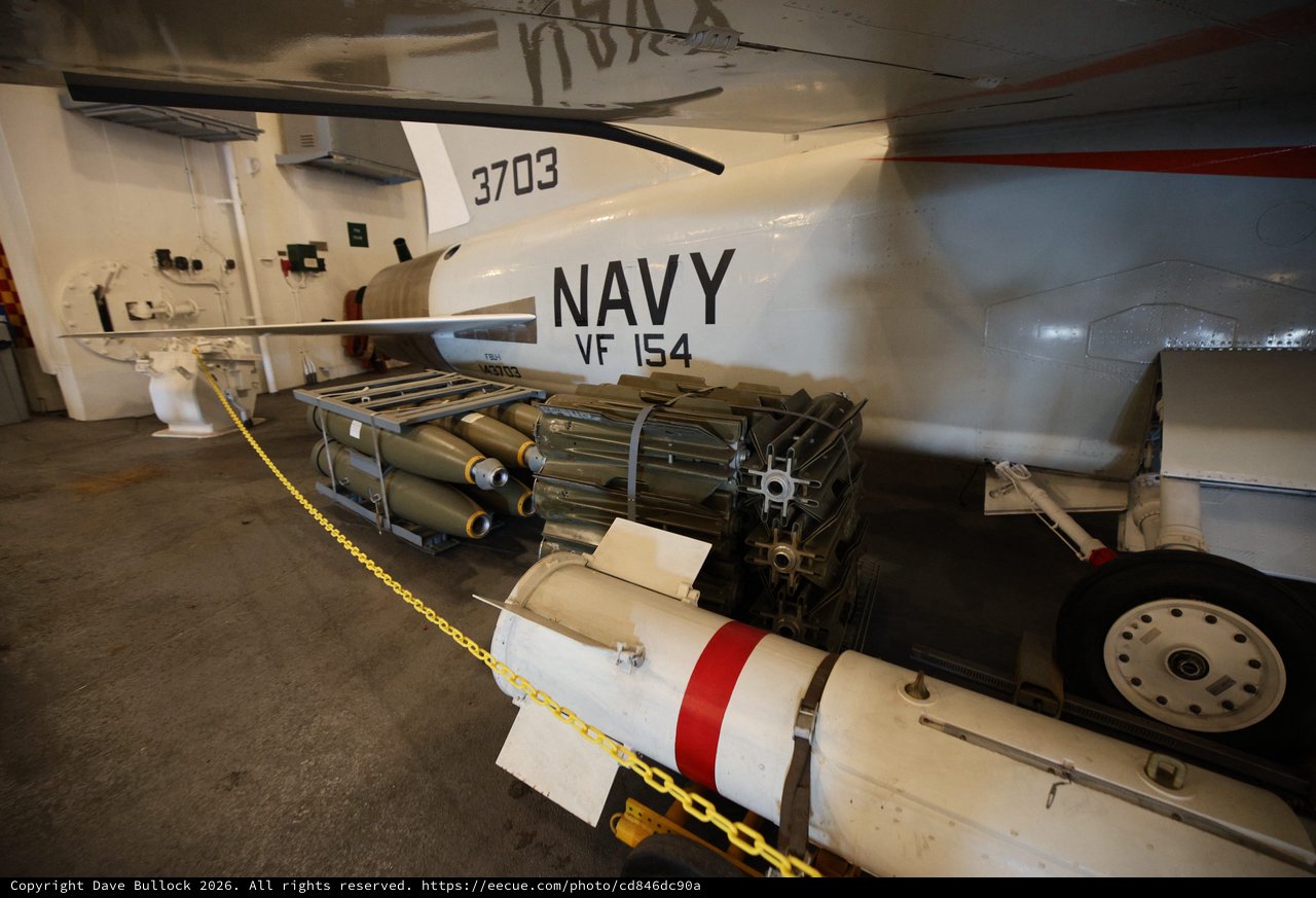 Navy Fighter Aircraft Ordnance Display USS Hornet Museum