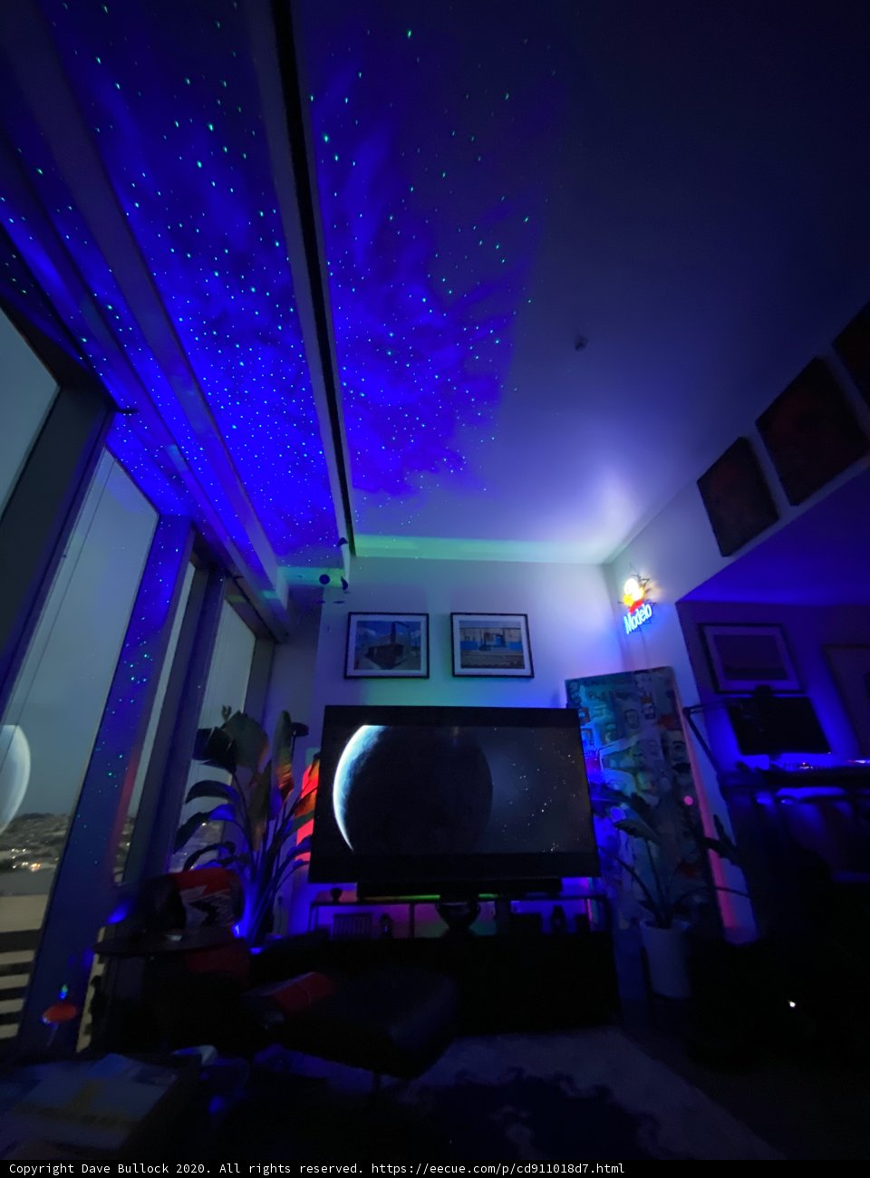 Blue and Purple Glow of a High-Tech Haven