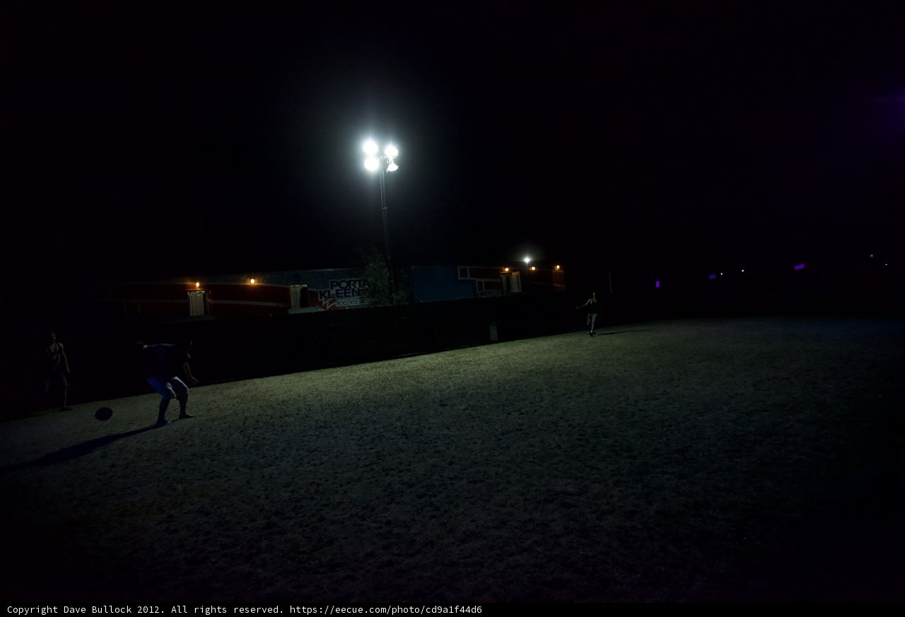 Nighttime Soccer Game under the Stars