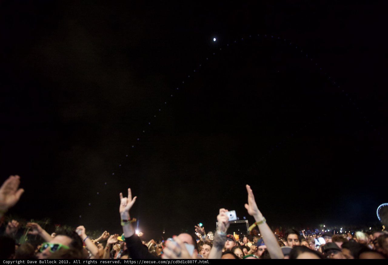 Hands Up in the Night Sky