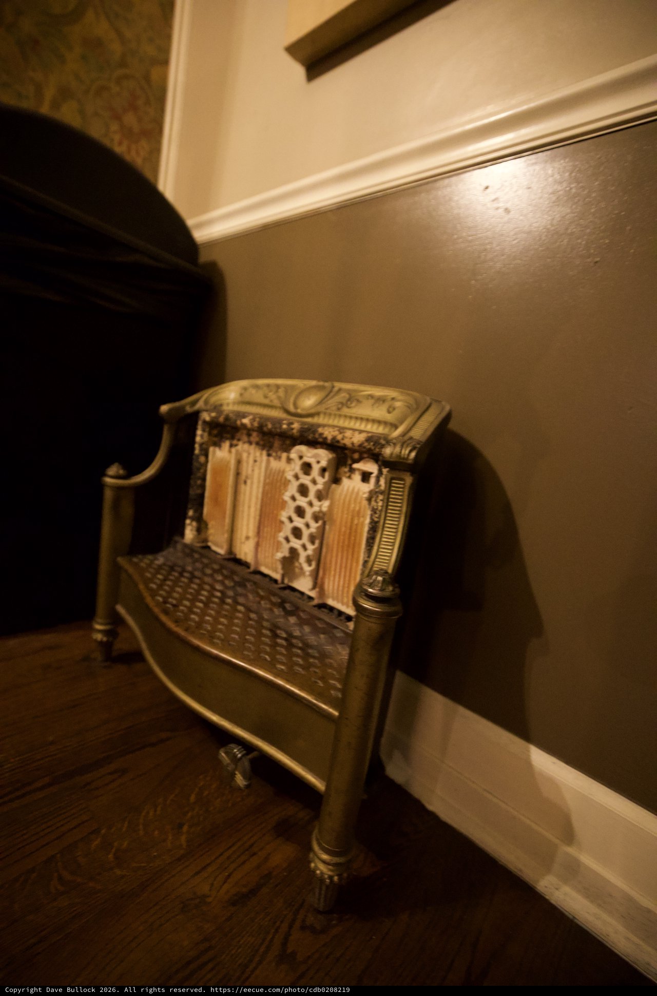 Vintage Accordion on Ornate Chair Display