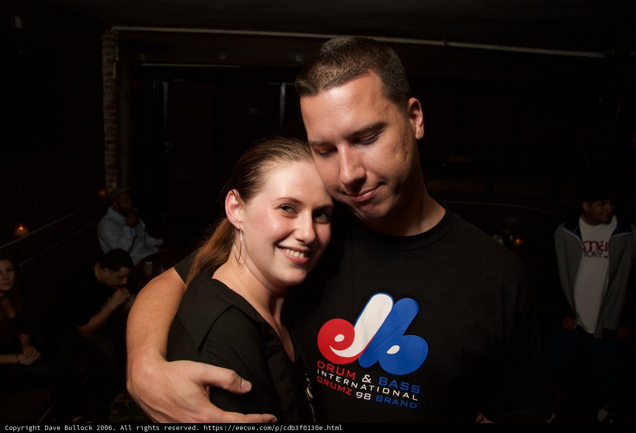 Hugging at the Art Walk Party