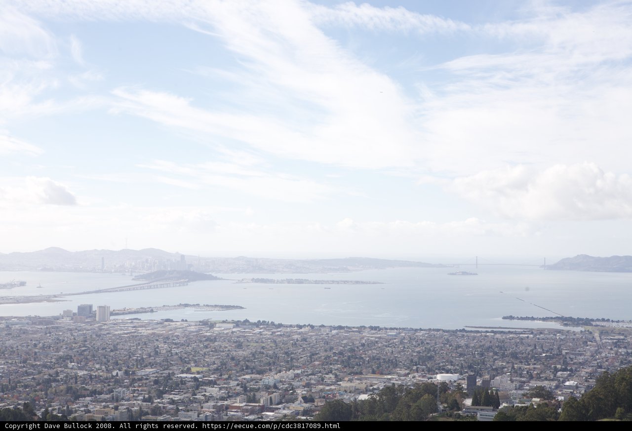 Cityscape and Bay View from Above