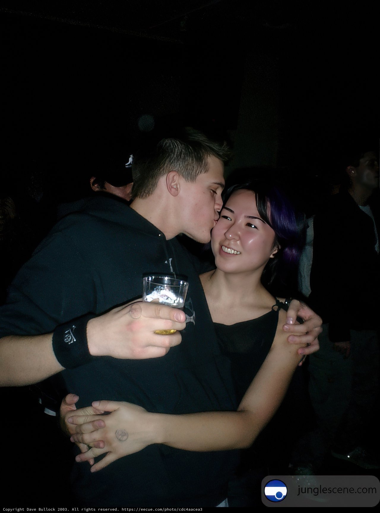 Romantic Nightclub Kiss