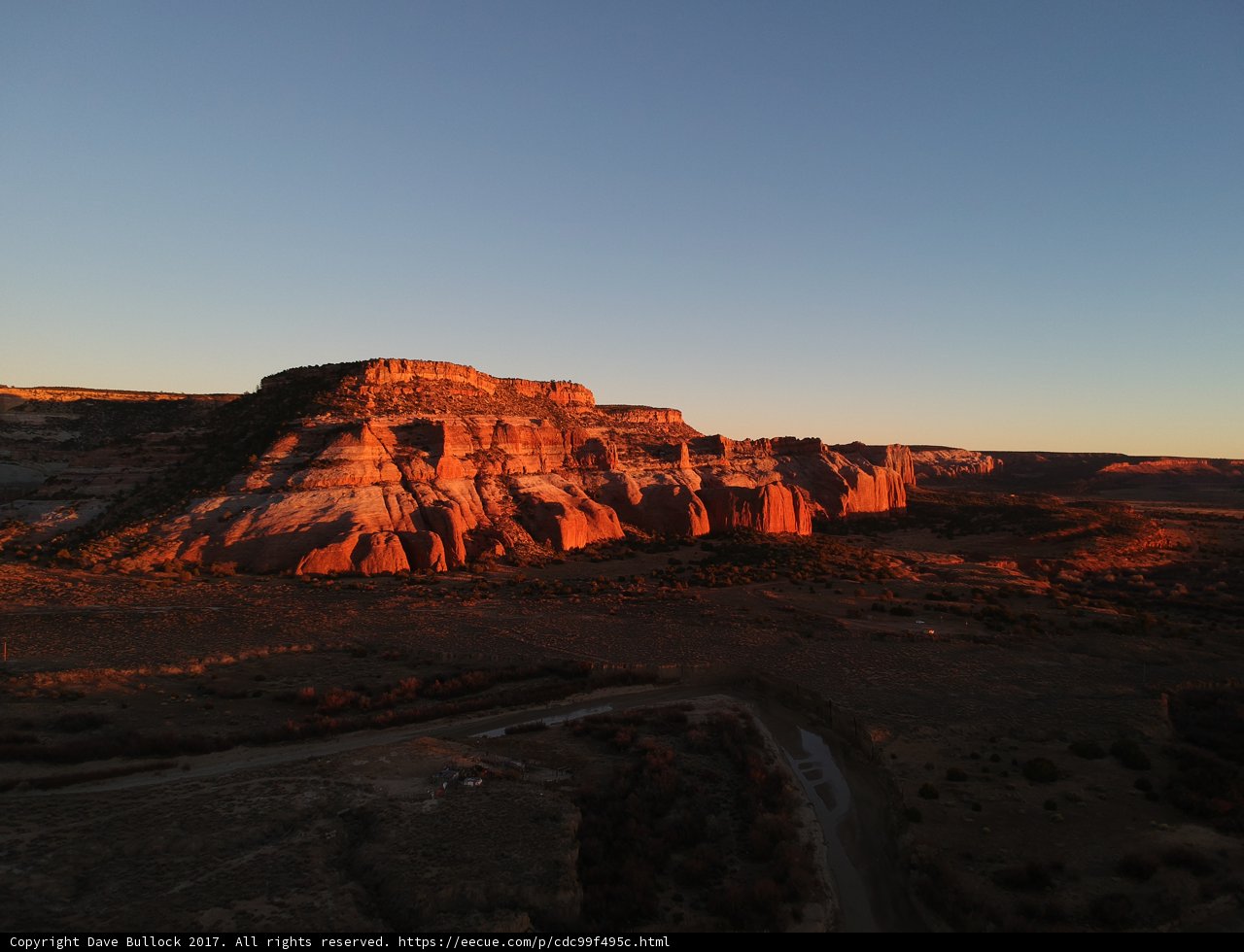 Desert Sunset over Red Rock Formations