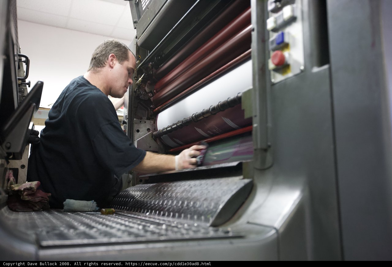 Working on the Printing Press