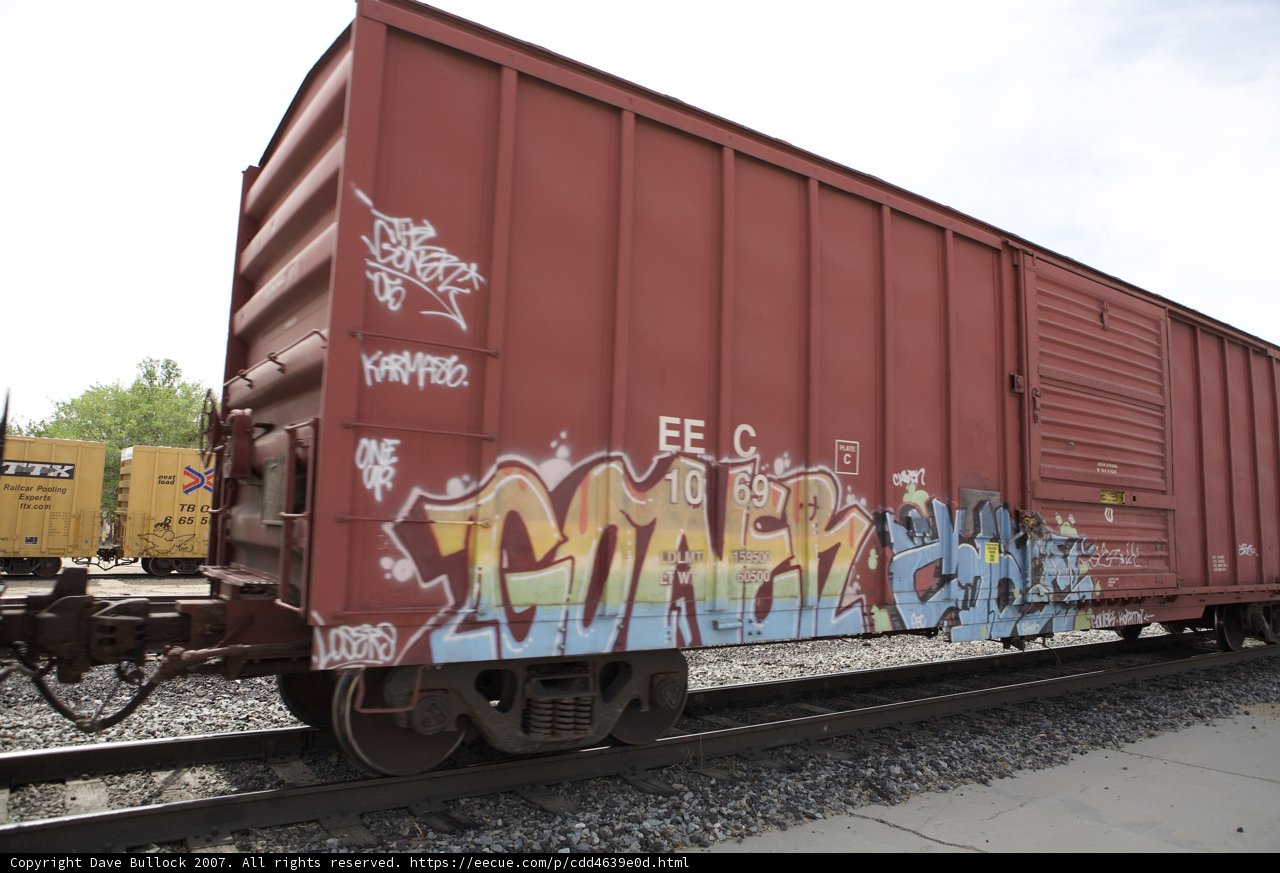 Graffiti Art on a Real Train Freight Car
