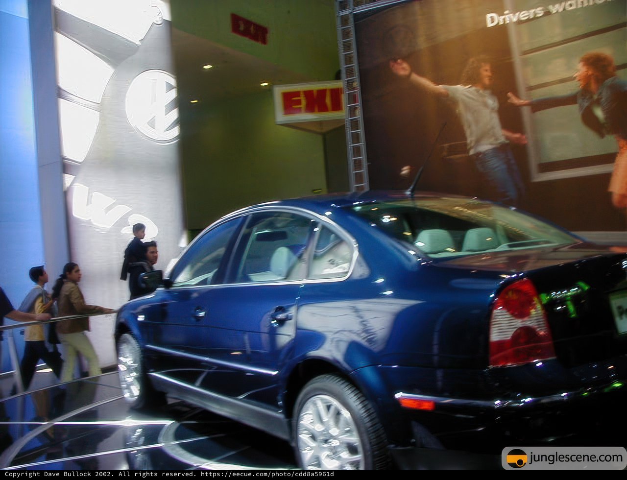 Blue Sedan on Display at LA Auto Show