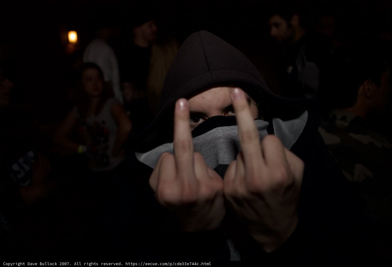 Peace Sign in a Hoodie