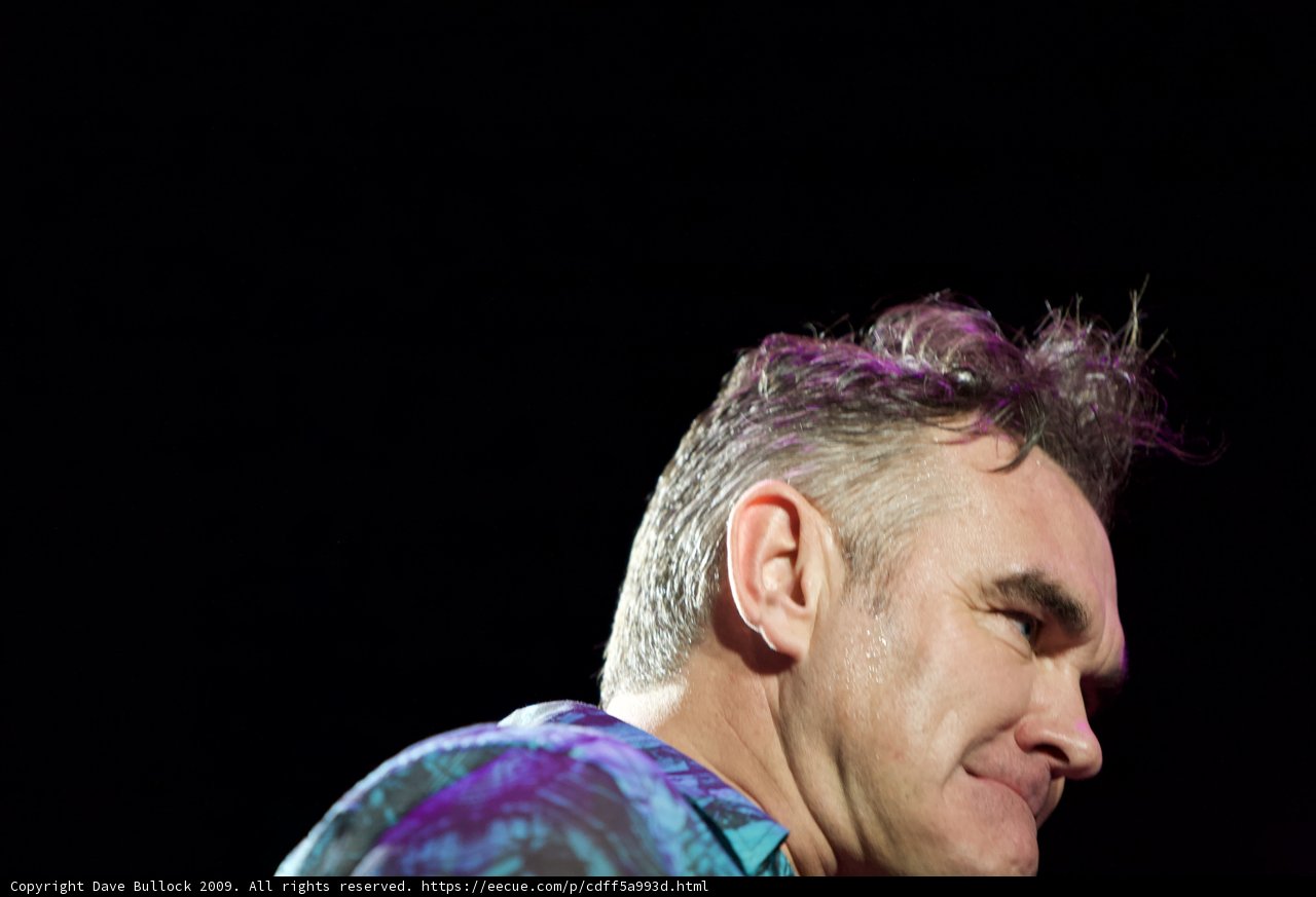 Morrissey Rocks Coachella in Aquamarine