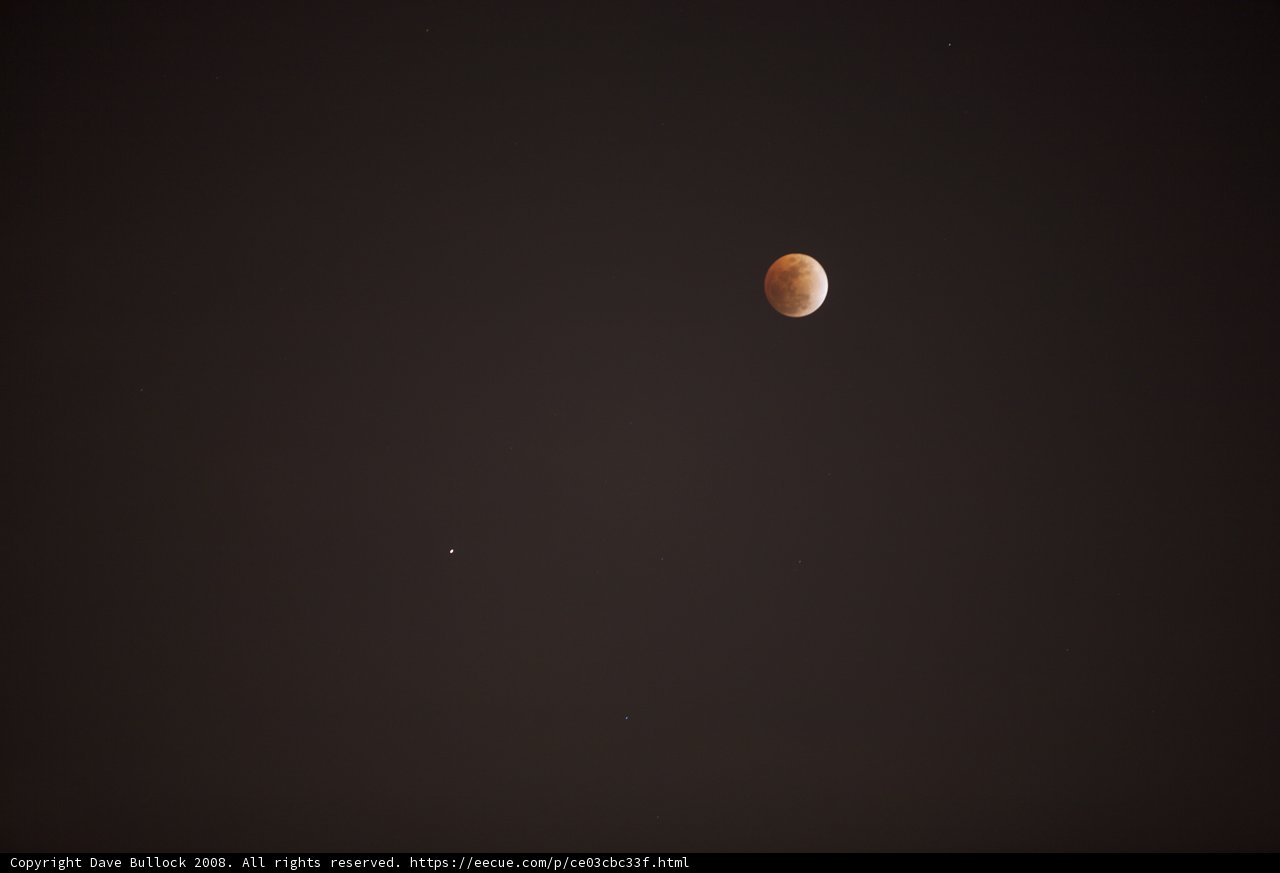 Red Moon in the Night Sky