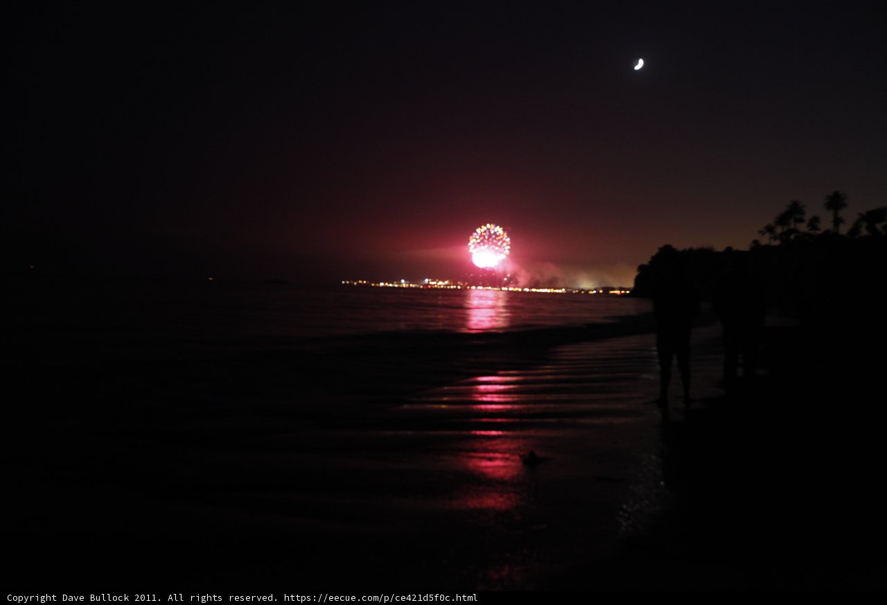 Fourth of July Fireworks by the Ocean