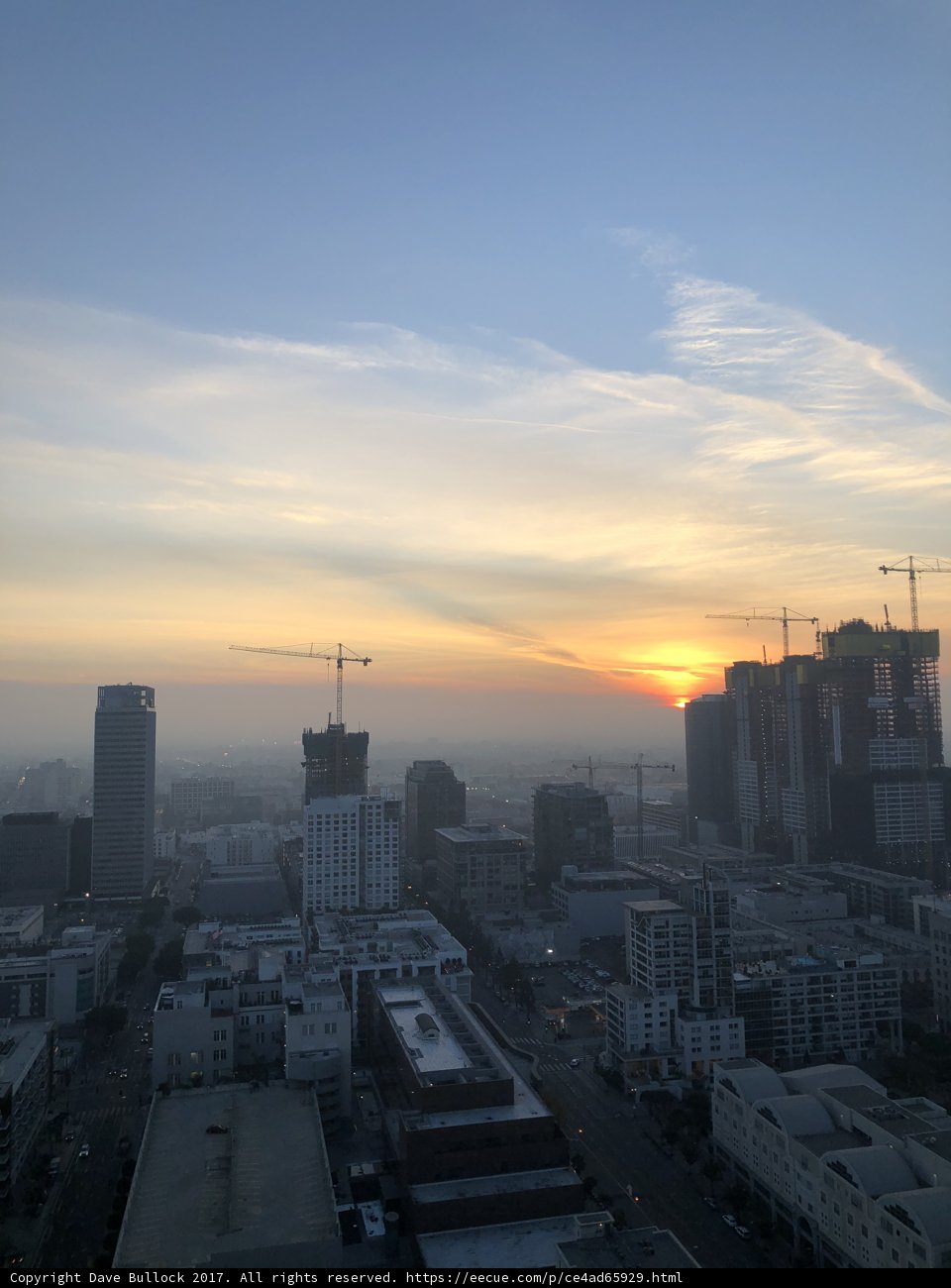 Urban Sunrise from High Rise Building