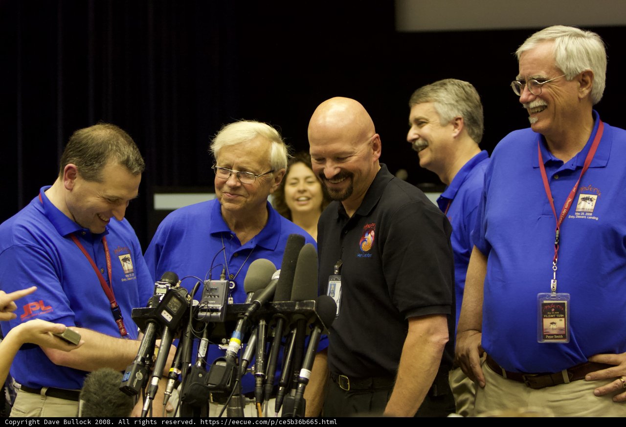Press Conference with Blue Shirted Men