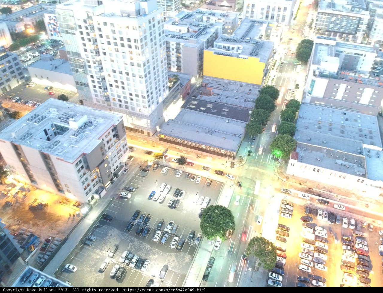 Nighttime Cityscape From Above