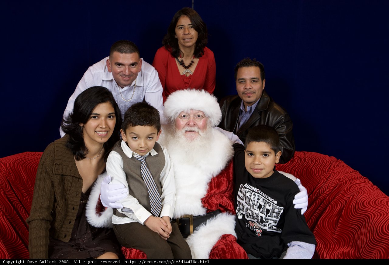Family Christmas Photo with Santa
