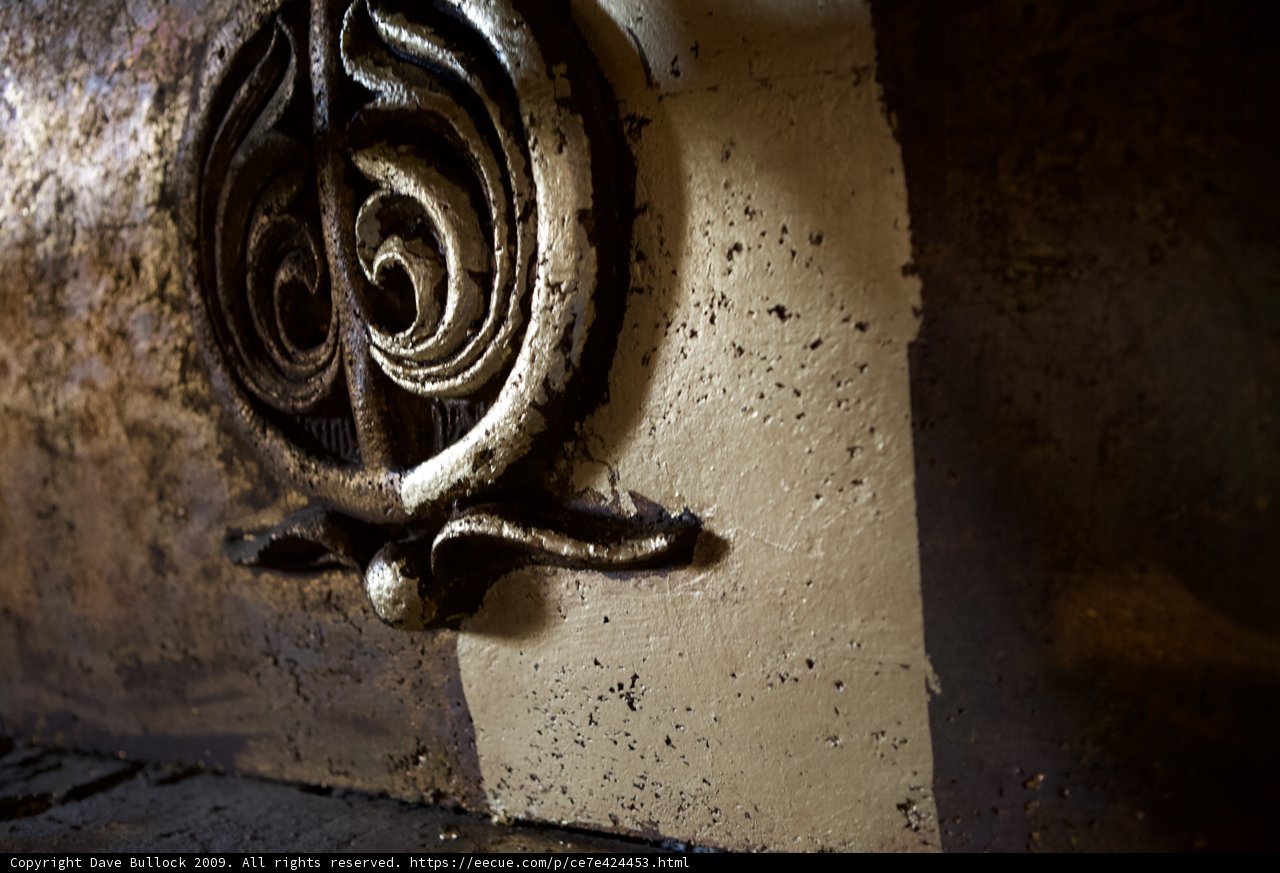 Restored Handrail with Spiral & Rose Design