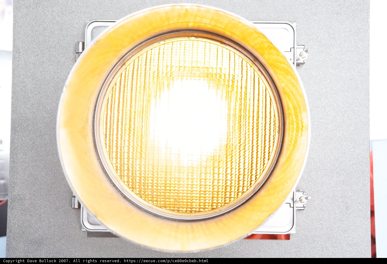 Yellow Traffic Light on Wall
