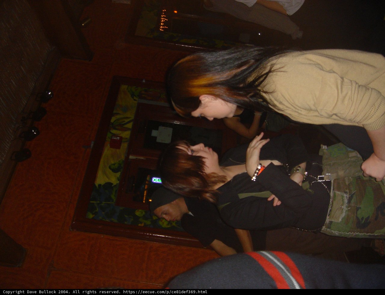 Mysterious Woman in a Retro Pub