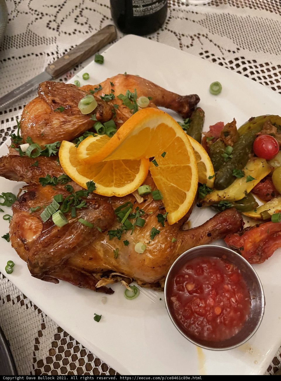 Fresh and Colorful Plate of Vegetables and Oranges