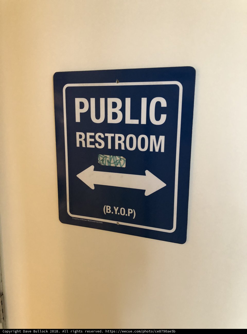 Restroom Directional Sign