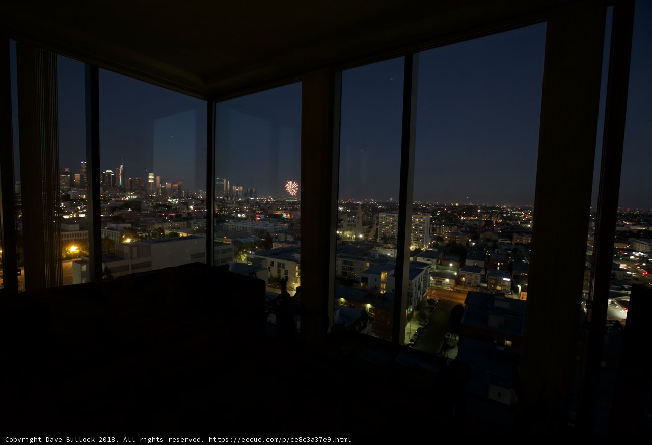 Urban Cityscape from a Penthouse Window
