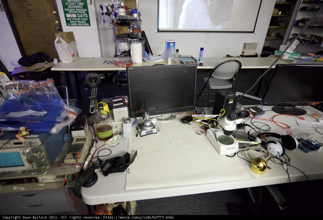 A Busy Desk of Electronics