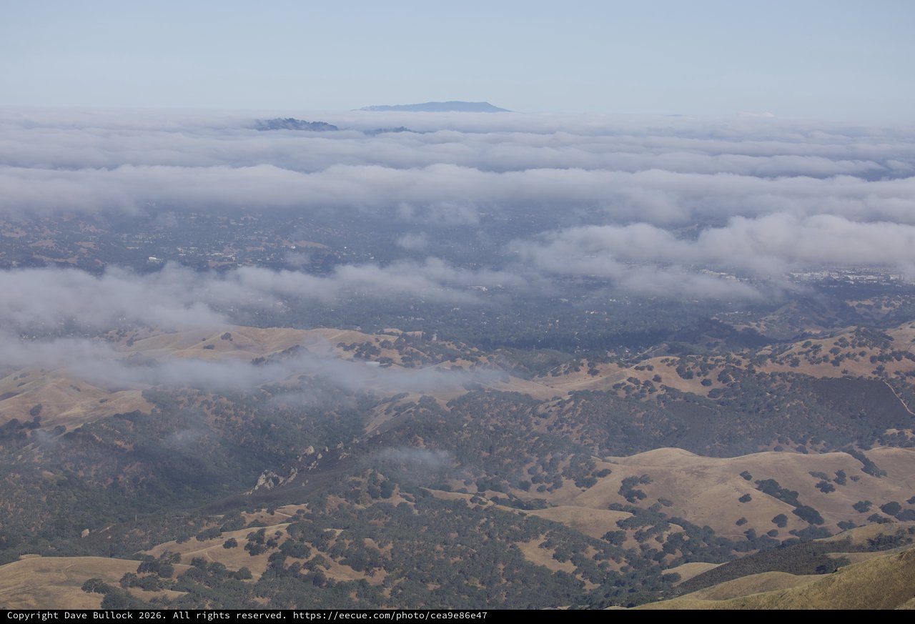 Marine Layer Blankets the Bay Area from Mount Diablo