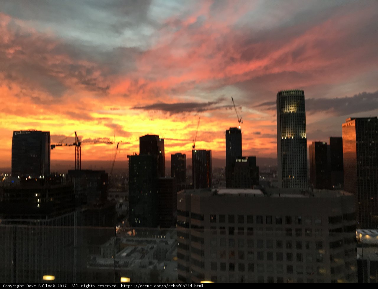 City Sunset From Above