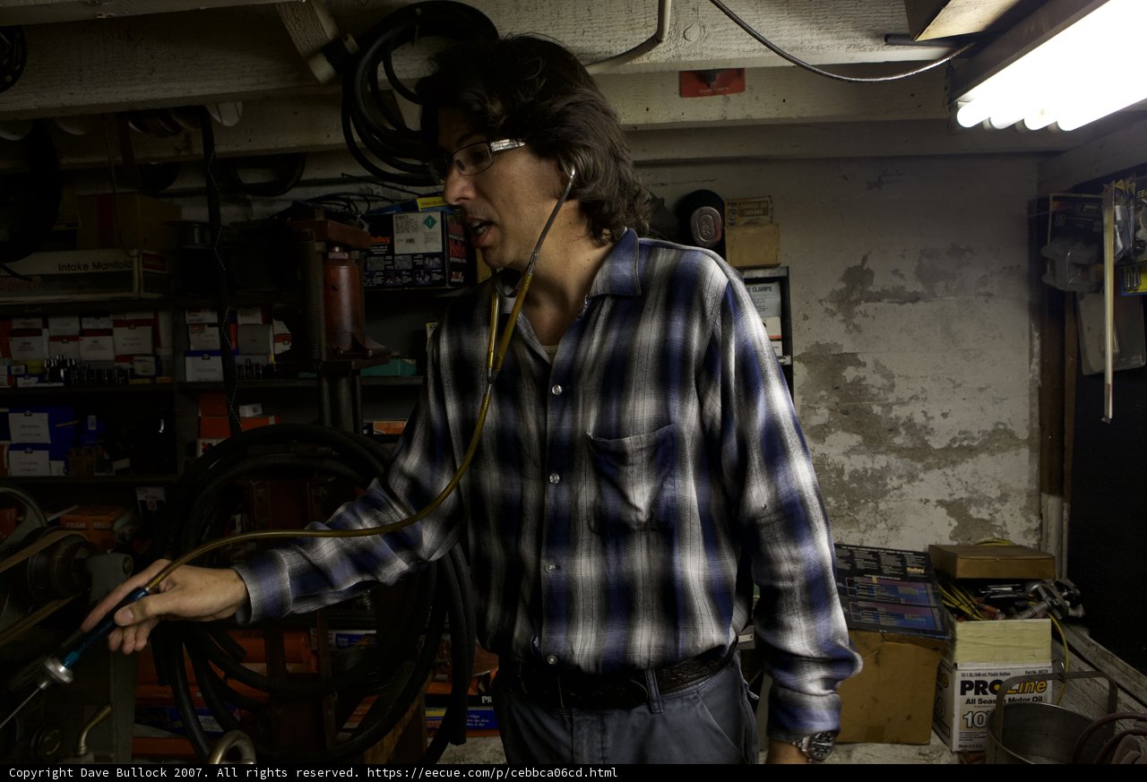 Blue and White Plaid Shirt on the Factory Shelf