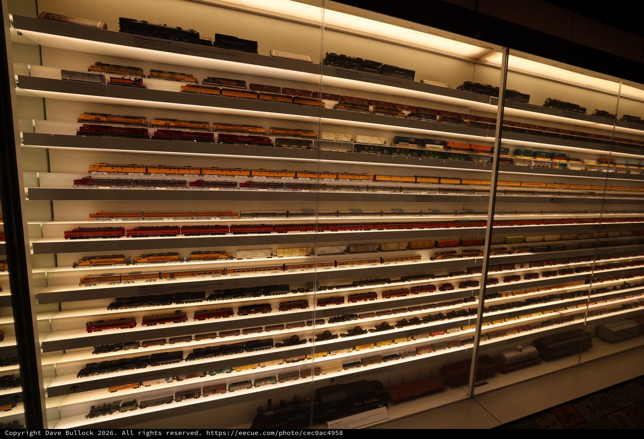 Extensive Model Train Collection Display at Sacramento Museum