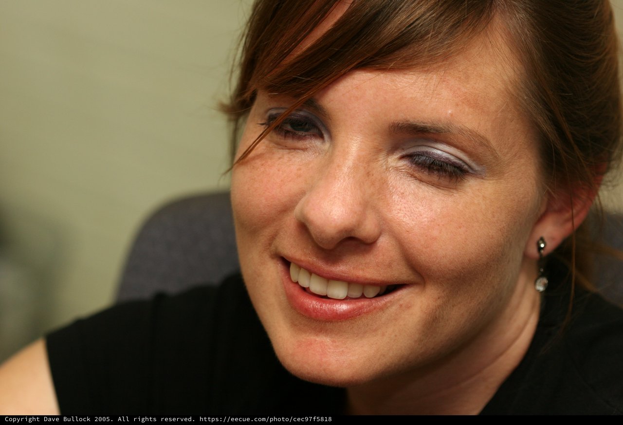 Candid Portrait of a Smiling Woman in Close-Up