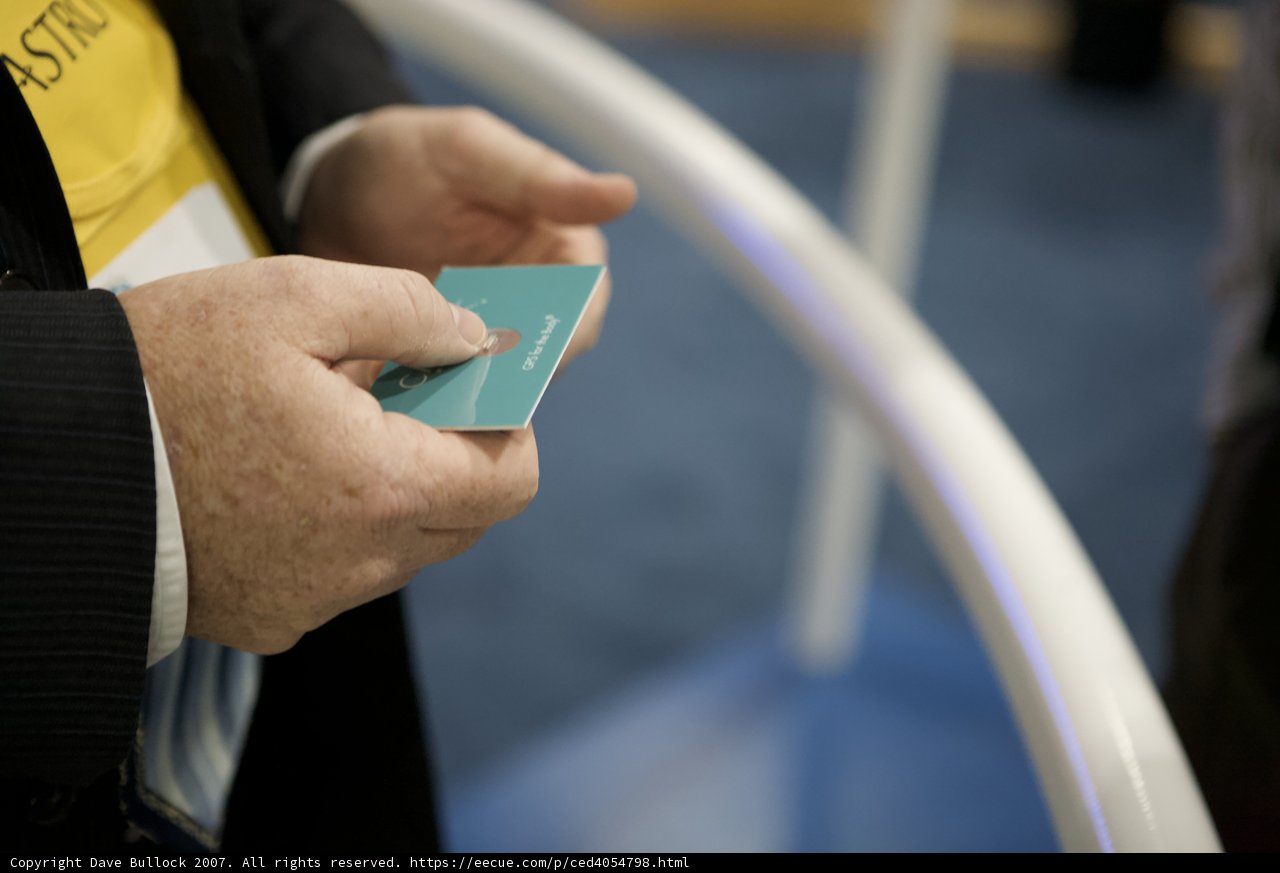 Blue Card in Hand