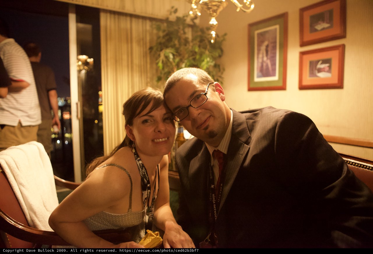 Couple Poses Together at DEF CON 17 Party