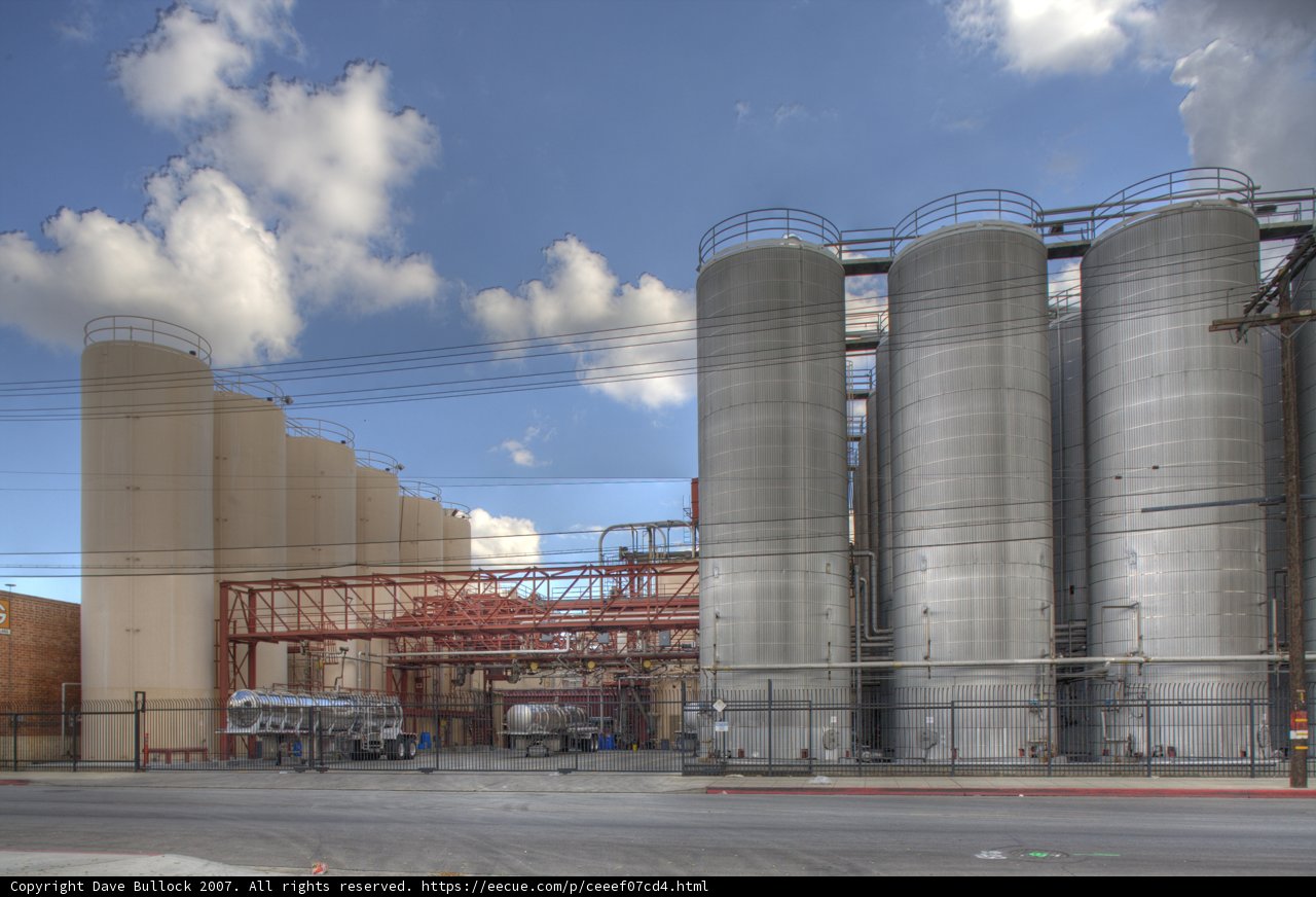 Industrial Complex with Many Tanks