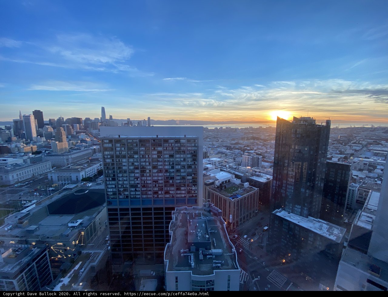 Sunset over the San Francisco Skyline
