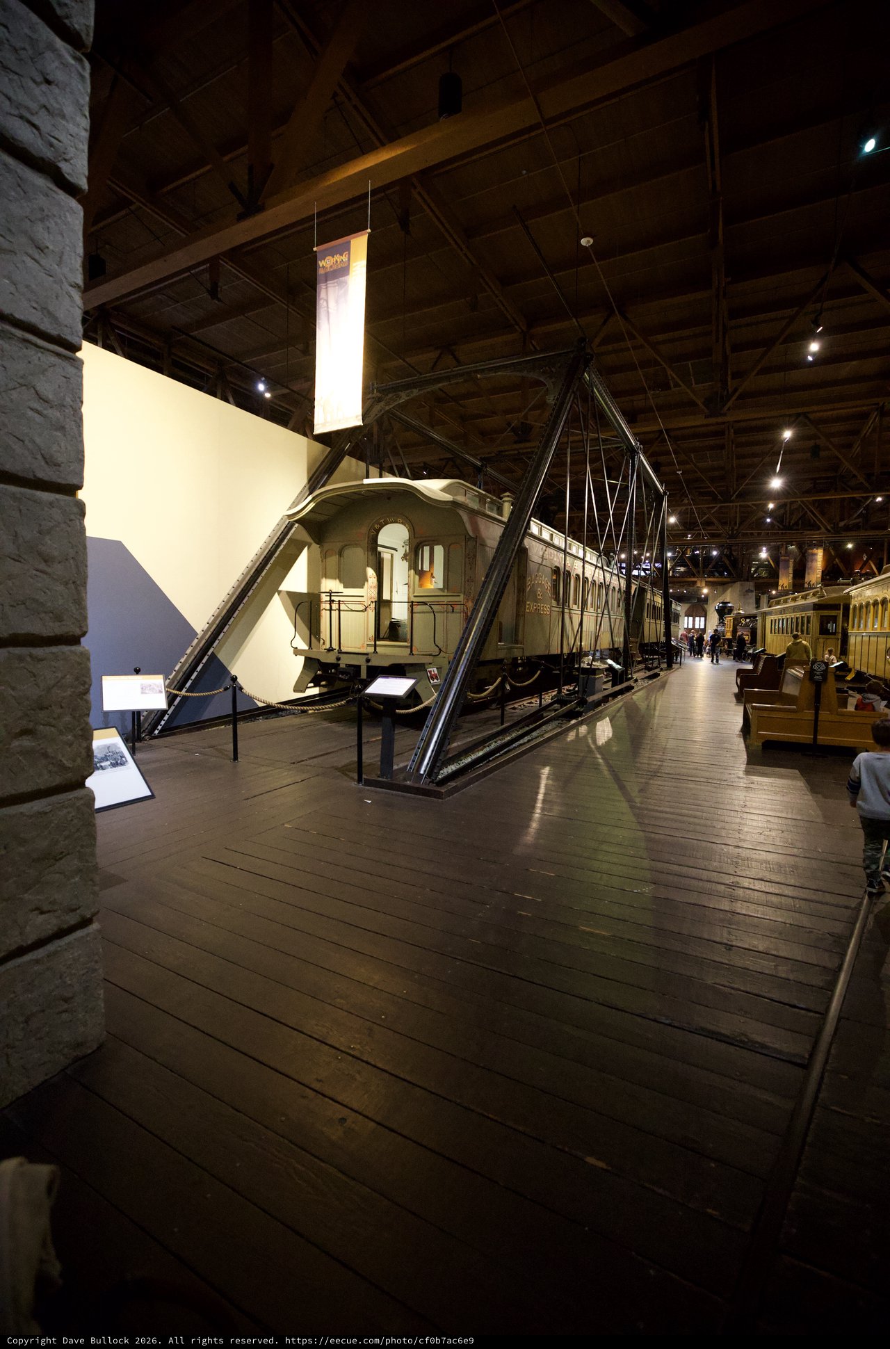 Historic Railway Carriages on Display in Museum